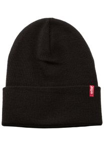 Levi's LEVI'S Damen Strickmütze "EVERYDAY BEANIE", schwarz, modisch,casual,klassisch, unifarben, Feinstrick, Kunstfaser, Mützen