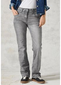 Cecil Damen Slim-fit-Jeans "Style Toronto", grau, casual, Gr. 25, unifarben, Denim/Jeans, Obermaterial: 78% Baumwolle, 20% Polyester, 2% Elasthan,