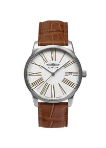 Zeppelin Damen Quarzuhr "Flatline Lady", braun, Armbanduhren, Armbanduhr, Damenuhr, Datum, Lederarmband, Made in Germany