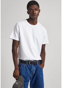 Pepe Jeans Herren T-Shirt "CONNOR", weiß, casual, Gr. XXL, Jersey, Obermaterial: 100% Baumwolle, Shirts, mit gesticktem Logo auf der Brust