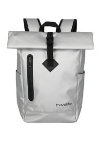 Travelite Freizeitrucksack "BASICS Roll-Up Rucksack Plane", silber, Polyester, unifarben, klassisch, Rucksäcke, Wanderrucksack Reiserucksack