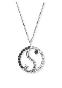 Engelsrufer Damen Kette mit Anhänger "Yin Yang Balance, ERN-YIYABAL-39-ZI", Silber 925 (Sterlingsilber), L: 50cm B: 1,42mmsilberfarben, kristallweiß,