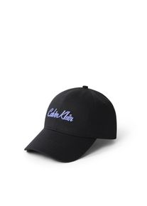Damen Baseball Cap "6 PANEL SSNL GRAPHIC CAP", schwarz, casual, Calvin Klein Jeans, unifarben, Web, Baumwolle, Caps, Mit festem Schirm