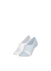 Damen Füßlinge "CKJ WOMEN HIGH CUT FOOTIE 2P GLOSSY", Calvin Klein Jeans, Gr. 39, blau, Baumwollmischung, Socken, No-Show-Design, hoch ausgeschnitten