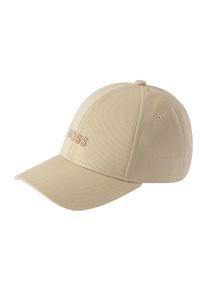 BOSS Damen Baseball Cap "Ari", beige, casual, unifarben, Web, Baumwolle, Caps, mit BOSS Logostickerei Ton in Ton, unisex