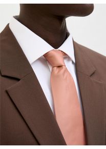 Jack & Jones JACK & JONES Herren Krawatte "JACSOLID TIE NOOS", rosa, elegant, unifarben, Web, Kunstfaser, Krawatten