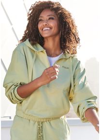 FCUK Damen Hoodie, Gr. 32, grün, Sweatware, Obermaterial: 60% Baumwolle, 40% Polyester, modisch, Sweatshirts, Loungeanzug