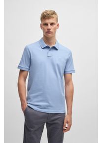 BOSS Orange Herren Poloshirt "Passenger", blau, casual, Gr. XXL, Jersey, Obermaterial: 95% Baumwolle, 5% Elasthan, Shirts, mit Polokragen