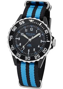 Regent Uhren REGENT Kinder Quarzuhr, schwarz, Armbanduhren, Armbanduhr, Kinderuhr, Lernuhr, Jungen, Schulanfang, Geschenkidee