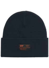 Superdry Damen Beanie "SURPLUS KNITTED BEANIE HAT", blau, casual, unifarben, Strick, Materialmix, Mützen
