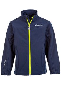 ZIGZAG Kinder Softshelljacke "Lexon", blau, casual, Gr. 116, mehrfarbig, 92% Polyester, 8% Elasthan, Jacken, mit praktischer Funktions-Membrane