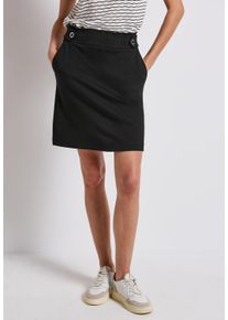 Street One Damen Minirock, schwarz, casual, Gr. 38, unifarben, Stoff, 70% Viskose, 25% Polyester, 5% Elasthan, Röcke, mit seitlichen Einschubtaschen