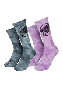 Santa Cruz Damen Socken "OPUS DOT SOCKS (2 PACK)"grau, lavender tie dye, Obermaterial: 80% Baumwolle, 17% Polyester, 3% Elasthan, Socken