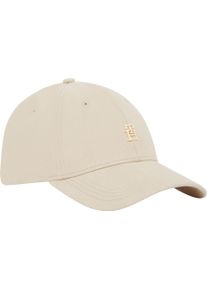 Tommy Hilfiger Damen Baseball Cap "ELEVATED CHIC CAP", beige, casual, unifarben, Web, Baumwolle, Caps, Mit festem Schirm