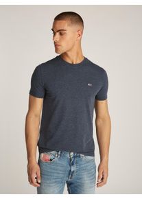 Tommy Jeans Herren T-Shirt "TJM XSLIM JASPE HTR TEE EXT", blau, Basic, Gr. XXL, meliert, Single Jersey, Obermaterial: 60% Baumwolle, 40% Polyester,