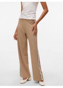 Véro Moda VERO MODA Damen Anzughose "VMBERLIN MW WIDE PANEL PANT NOOS"silber mink detail:panel a1, modisch, Gr. M, unifarben mit Farbeinsatz, Obermaterial: 95%