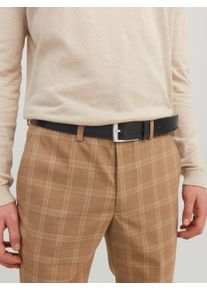 Jack & Jones JACK & JONES Damen Ledergürtel "JACSTOCKHOLM LEATHER BELT NOOS", schwarz, casual, Gr. 80, unifarben, Büffelleder, Gürtel