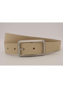 AnnaMatoni Damen Ledergürtel, beige, casual, Gr. 105, unifarben, Rindsleder, Gürtel, mit silberner Schließe