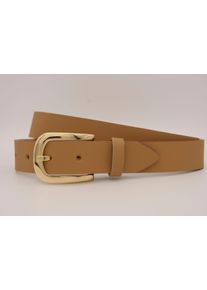 AnnaMatoni Damen Ledergürtel, braun, casual, Gr. 90, unifarben, Rindsleder, Gürtel, mit goldener Schließe