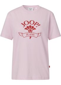 JOOP! JOOP JEANS Damen Rundhalsshirt "Toldi", pink, modisch, Gr. S, bedruckt, mehrfarbig, gemustert, Single Jersey, Obermaterial: 100% Baumwolle, Shirts,