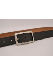 AnnaMatoni Damen Ledergürtel, schwarz, casual, Gr. 95, unifarben, Rindsleder, Gürtel, mit silberner Schließe
