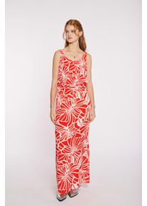 Haily's HAILY’S Damen Maxikleid "LG V DR Do44ris"7635 scarlet rot flower, feminin, Gr. M, geblümt, Web, Obermaterial: 100% Viskose, Kleider