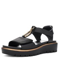 Ara Damen Plateausandale "BILBAO", Gr. 37, schwarz, Nappaleder, unifarben, feminin, Schuhe, Keilsandale, Sommerschuh, Komfortschuh in G-Weite
