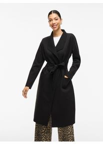 Vila Damen Kurzmantel "VIJUICE COAT - NOOS", schwarz, modisch, Gr. S, unifarben, Sweatware, Obermaterial: 80% Polyester, 10% Polyamid, 10% Viskose,