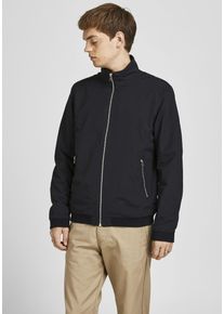 Jack & Jones JACK & JONES Herren Blouson "HARRINGTON BOMBER", schwarz, modisch, Gr. M, unifarben, Web, Obermaterial: 100% Polyester, Jacken