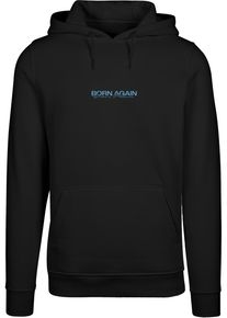 MisterTee Herren Kapuzensweatshirt "MisterTee Born Again Hoody", schwarz, Gr. M, bedruckt, 65% Baumwolle, 35% Polyester, Sweatshirts