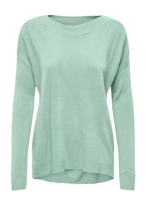 Only Damen Strickpullover "ONLAMALIA LS BOATNECK CC KNT", grün, modisch, Gr. M, gestreift, Strick, Obermaterial: 100% Polyacryl, Pullover