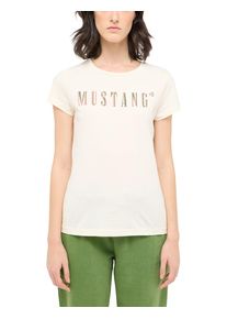 Mustang Damen Kurzarmshirt "Damen Style Loa", weiß, Gr. XL, Jersey, 100% Baumwolle, Shirts