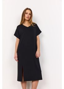 soyaconcept Damen Shirtkleid "SC-BANU 218", schwarz, modisch, Gr. M, unifarben, Obermaterial: 48% Modal, 48% Polyester, 4% Elasthan, Kleider