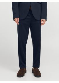 Jack & Jones JACK & JONES Herren Anzughose "JPRJAXON JERSEY TROUSER NOOS"schwarz navy fit:slim fit, modisch, Gr. 46, unifarben, Web, Obermaterial: 74% Polyester,