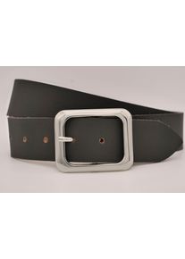 AnnaMatoni Damen Ledergürtel, schwarz, casual, Gr. 105, unifarben, Rindsleder, Gürtel, mit silberner Schließe