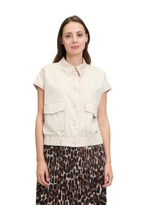 BETTY & CO BETTY & CO Damen Kurzweste "Betty & Co Sommerweste mit Kragen", grau, Gr. 38, Obermaterial: 61% Baumwolle, 34% Polyester, 5% Elasthan., Westen,