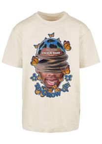 Herren T-Shirt "Upscale by Mister Tee Unisex Grow Up Oversize Tee", beige, casual, Gr. S, UPSCALE BY MISTER TEE, unifarben, 100% Baumwolle, Shirts