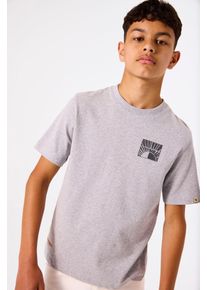 Garcia Jungen T-Shirt, grau, casual, Gr. 128, bedruckt, Obermaterial: 100% Baumwolle, Shirts, mit Front- und Backprint for BOYS