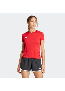 Damen Laufshirt "ADIZERO E TEE", rot, sportlich, Gr. XXL, adidas Performance, Obermaterial: 100% Polyester, Shirts