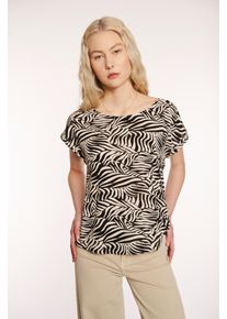 Haily's HAILY’S Damen T-Shirt "SS V TP Ce44lina"6933 schwarz div, feminin, Gr. S, Jersey, Obermaterial: 100% Viskose, Shirts
