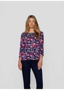 Rabe Damen Print-Shirt "T-Shirt", rot, feminin, Gr. 50, gemustert, 50%Baumwolle 50%Viskose, Shirts