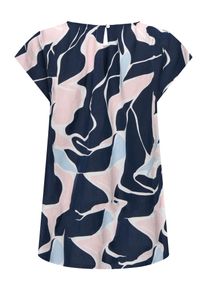 Only Damen Shirtbluse "ONLNOVA LIFE S/S TOP AOP PTM"sky captain aop:648 pierce, modisch, Gr. 34, bedruckt, Web, Obermaterial: 100% Viskose, Blusen