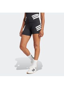 Damen Shorts "W FI 3S BIKER", schwarz, sportlich, Gr. XXL, adidas Sportswear, Obermaterial: 90% Baumwolle, 10% Elasthan, Hosen