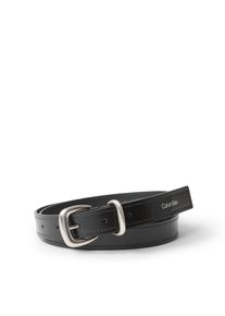 Calvin Klein Damen Ledergürtel "SRH 2 PC LG BCKL BLT", schwarz, casual, Gr. 75, unifarben, Rindsleder, Gürtel