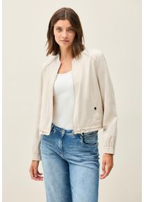 Cecil Damen Blouson, lila, casual, Gr. L, unifarben, Web, Obermaterial: 55% Baumwolle, 42% Polyester, 3% Elasthan; Futter: 100% Polyester, Jacken,