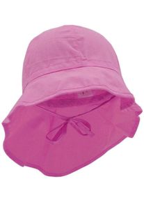 MaxiMo Baby Sonnenhut, pink, modisch, Gr. 55, unifarben, Baumwolle, Hüte, für Mädchen mit Nackenschutz