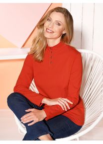 Classic Basics Damen Stehkragenshirt "Shirt", orange, Gr. 54, unifarben, 100% Baumwolle, Shirts