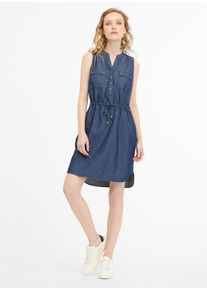 Ragwear Damen Jeanskleid "ROISSIN DENIM"dunkelblau denim, casual, Gr. L, unifarben, Jersey, Obermaterial: 60% Baumwolle, 40% Viskose, Kleider