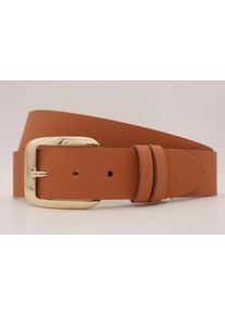 AnnaMatoni Damen Ledergürtel, braun, casual, Gr. 105, unifarben, Rindsleder, Gürtel, mit goldener Schließe