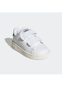 Kinder Sneaker "ADVANTAGE LIFESTYLE COURT TWO HOOK-AND-LOOP", adidas Sportswear, Gr. 24, weiß, Synthetik, sportlich, Schuhe, Design auf den Spuren